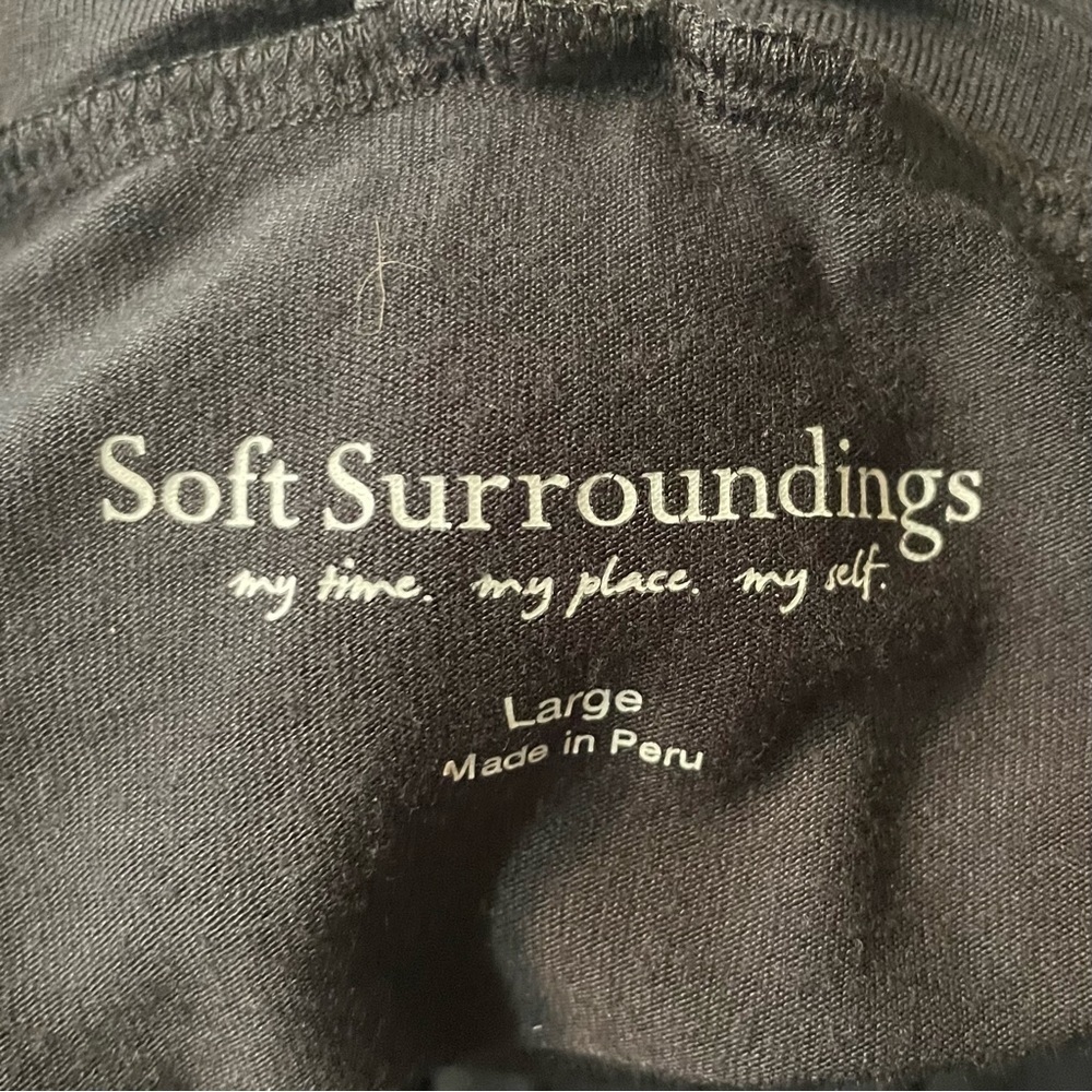 Soft Surroundings Turtle Neck Ruching Size Large - image 8